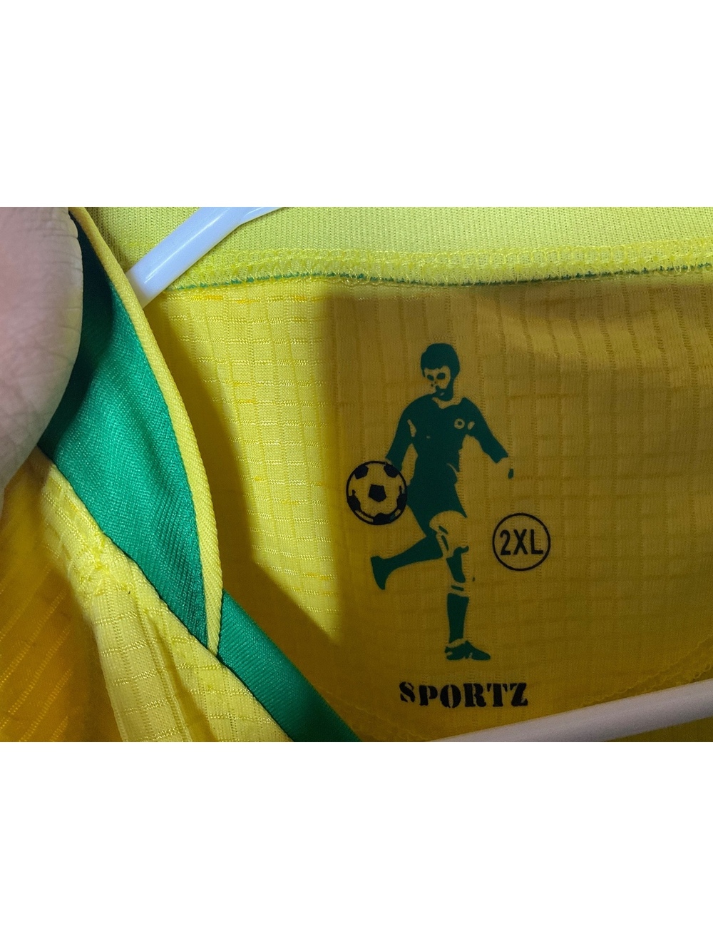 < Jamaica Yellow & Green Soccer Jersey Size 2X > - Picture 2 of 4